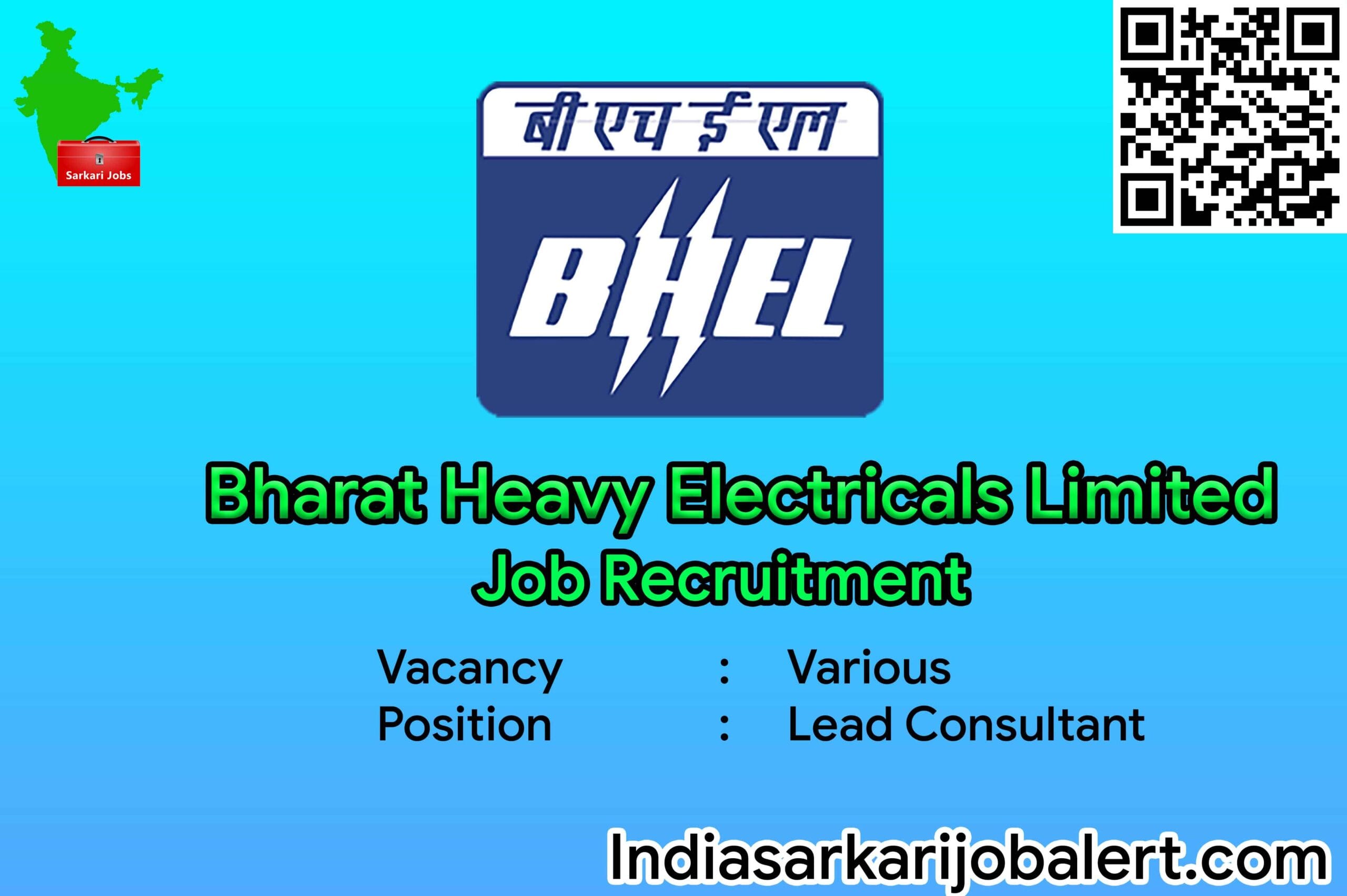 BHEL Job Recruitment 2022- Lead Consultant Vacancies