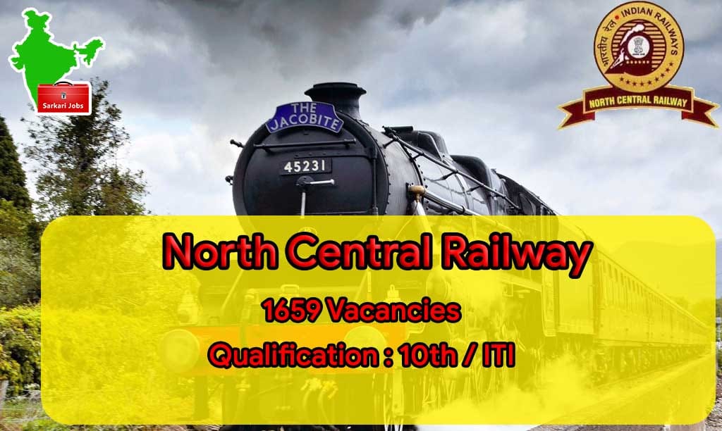 North Central Railway Job Recruitment 2022- 1659 Apprentice Vacancies