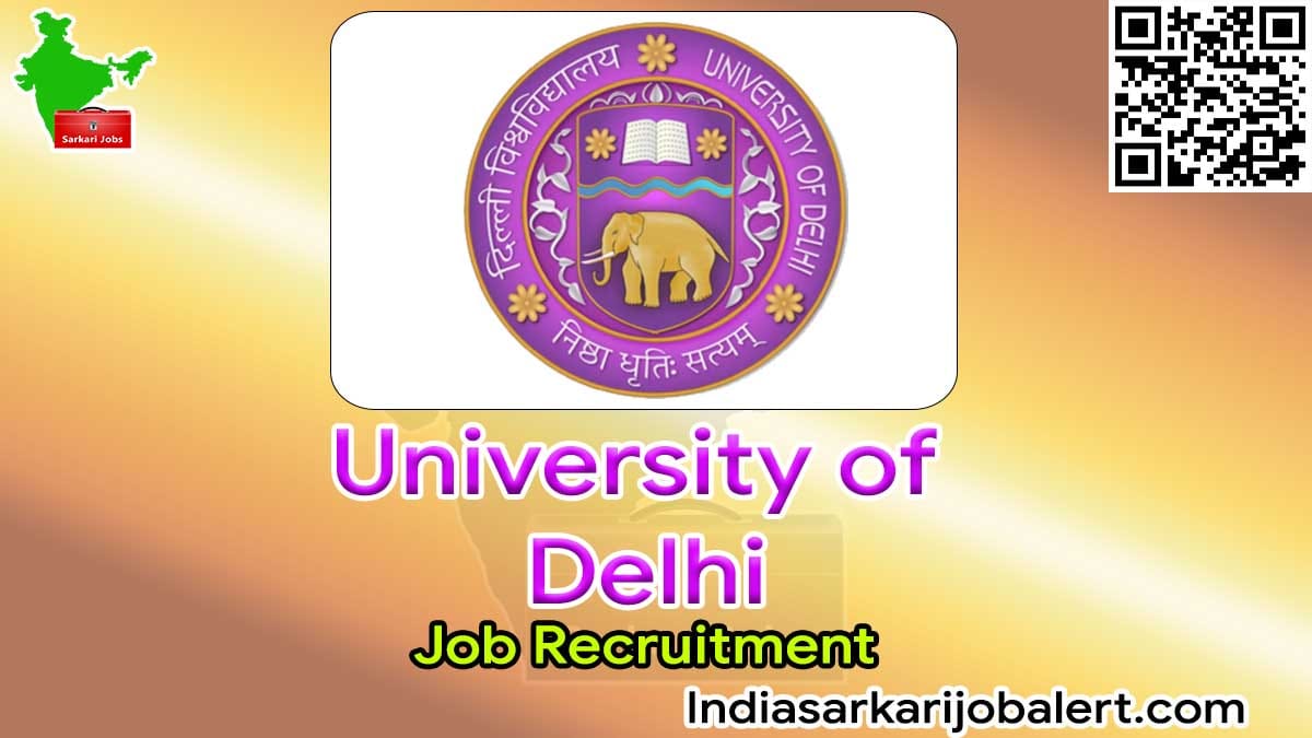 Delhi University Job Recruitment 2022- 106 Assistant Professor Vacancies