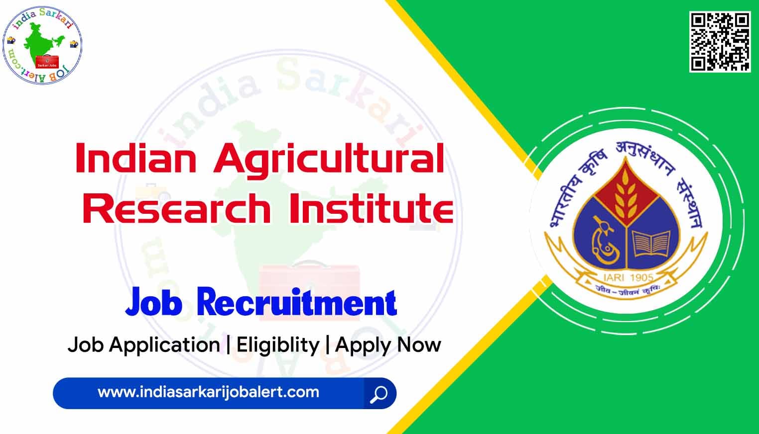 IARI Notification 2022- 06 Senior Research Fellow Posts available