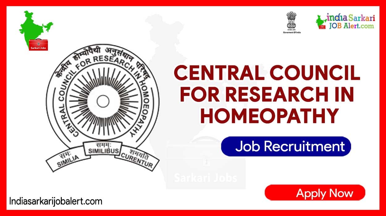 Associate job in CENTRAL COUNCIL FOR RESEARCH IN HOMEOPATHY Salary up to 40,000 per month…no exam.